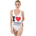 I love French breakfast  High Leg Strappy Swimsuit