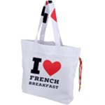 I love French breakfast  Drawstring Tote Bag