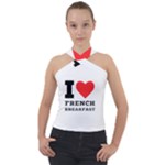 I love French breakfast  Cross Neck Velour Top