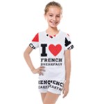 I love French breakfast  Kids  Mesh Tee and Shorts Set