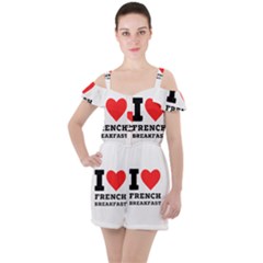 Ruffle Cut Out Chiffon Playsuit 