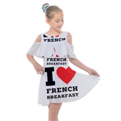 Kids  Shoulder Cutout Chiffon Dress 