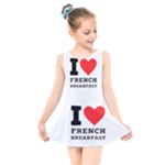 I love French breakfast  Kids  Skater Dress Swimsuit