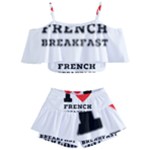 I love French breakfast  Kids  Off Shoulder Skirt Bikini