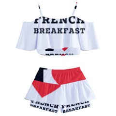 Kids  Off Shoulder Skirt Bikini 