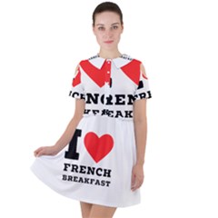 Short Sleeve Shoulder Cut Out Dress  