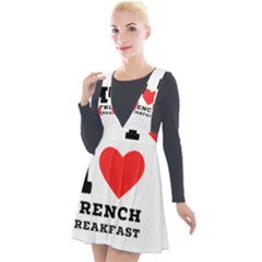 Plunge Pinafore Velour Dress 