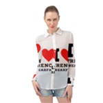 I love French breakfast  Long Sleeve Chiffon Shirt