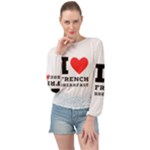 I love French breakfast  Banded Bottom Chiffon Top