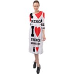 I love French breakfast  Ruffle End Midi Chiffon Dress