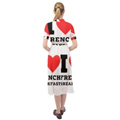 Keyhole Neckline Chiffon Dress 
