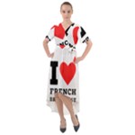 I love French breakfast  Front Wrap High Low Dress