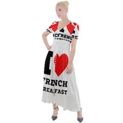 Button Up Short Sleeve Maxi Dress 