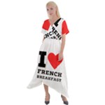 I love French breakfast  Cross Front Sharkbite Hem Maxi Dress