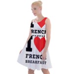 I love French breakfast  Knee Length Skater Dress