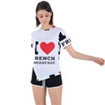 I love French breakfast  Asymmetrical Short Sleeve Sports Tee