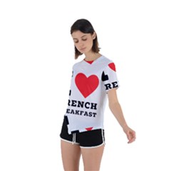 Asymmetrical Short Sleeve Sports T-Shirt 