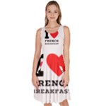 I love French breakfast  Knee Length Skater Dress With Pockets