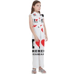 Kids  Sleeveless Ruffle Edge Band Collar Chiffon One Piece 