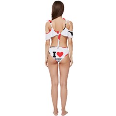 Ruffle Edge Tie Up Bikini Set	 