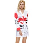 I love French breakfast  Long Sleeve Satin Robe