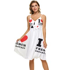 Sleeveless Tie Front Chiffon Dress 