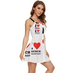 Ruffle Edge Bra Cup Chiffon Mini Dress 