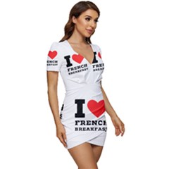 Low Cut Cap Sleeve Mini Dress 