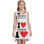 I love French breakfast  Kids  Sleeveless Tiered Mini Dress