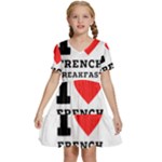 I love French breakfast  Kids  Short Sleeve Tiered Mini Dress