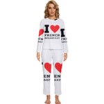 I love French breakfast  Womens  Long Sleeve Lightweight Pajamas Set