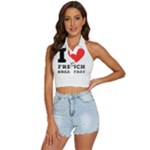 I love French breakfast  Backless Halter Cami Shirt