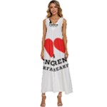 I love French breakfast  V-Neck Sleeveless Loose Fit Overalls