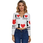 I love French breakfast  Long Sleeve V-Neck Top