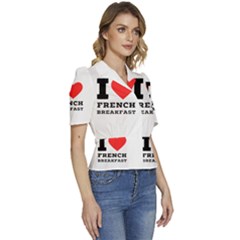 Puffed Short Sleeve Button Up Jacket 
