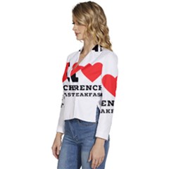 Women s Long Sleeve Revers Collar Cropped Jacket 