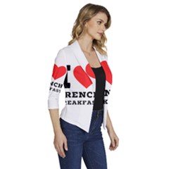 Women s Draped Front 3/4 Sleeve Shawl Collar Jacket 