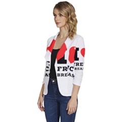Women s One-Button 3/4 Sleeve Short Jacket 