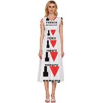 I love French breakfast  V-Neck Drawstring Shoulder Sleeveless Maxi Dress