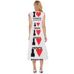 V-Neck Drawstring Shoulder Sleeveless Maxi Dress 