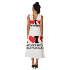 Sleeveless Cross Front Cocktail Midi Chiffon Dress 