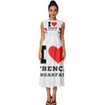 I love French breakfast  Sleeveless Round Neck Midi Dress