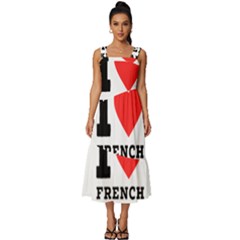 Square Neckline Tiered Midi Dress 