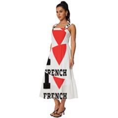 Square Neckline Tiered Midi Dress 