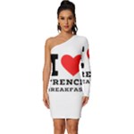 I love French breakfast  Long Sleeve One Shoulder Mini Dress