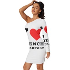 Long Sleeve One Shoulder Mini Dress 