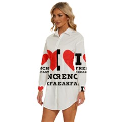 Womens Long Sleeve Shirt Dress 