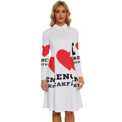 Long Sleeve Shirt Collar A-Line Dress 