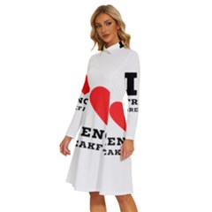 Long Sleeve Shirt Collar A-Line Dress 