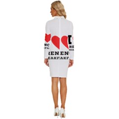 Long Sleeve Shirt Collar Bodycon Dress 